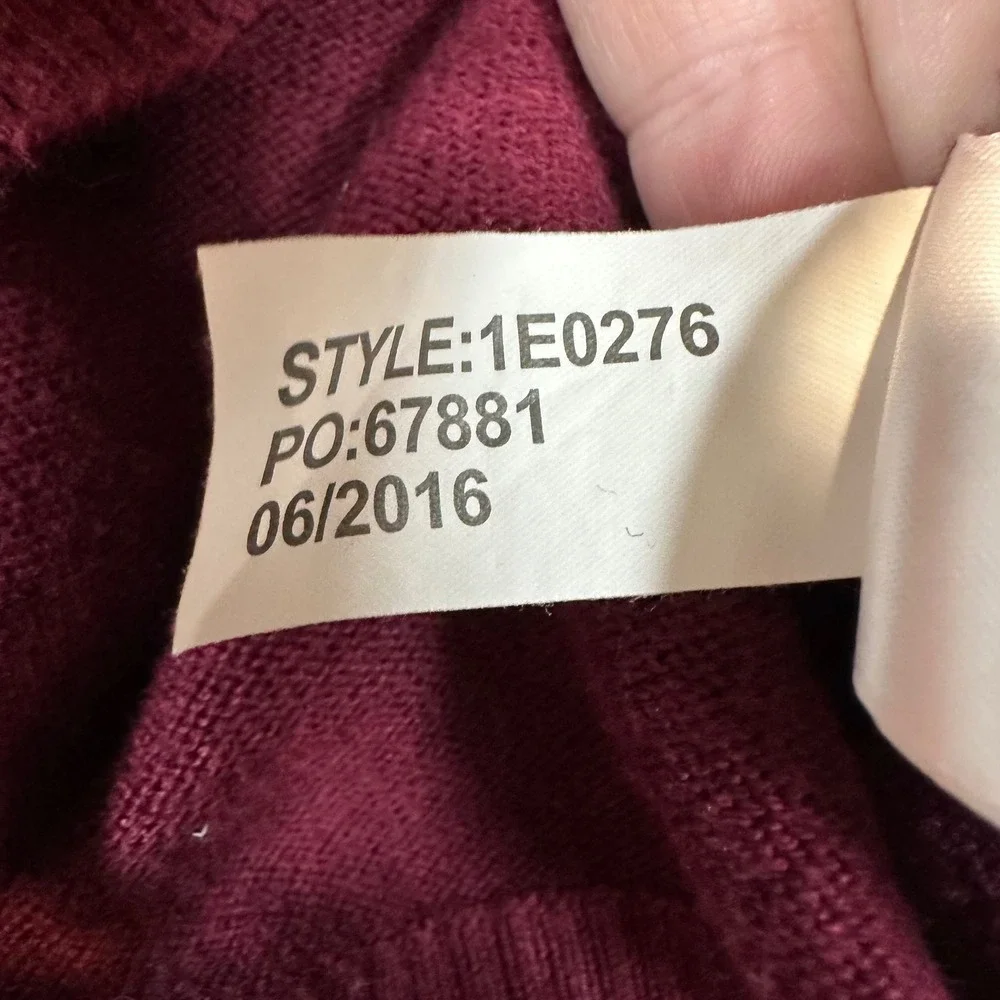 Vineyard Vines‎ Quarter Zip Sweater Mens Medium Burgundy Preppy Cotton Pullover